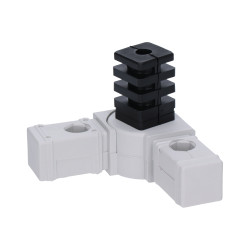 Plastová spojka - 180° rohový kus do profilu 30x30x2mm Plastová spojka - 180° rohový kus do profilu 30x30x2mm